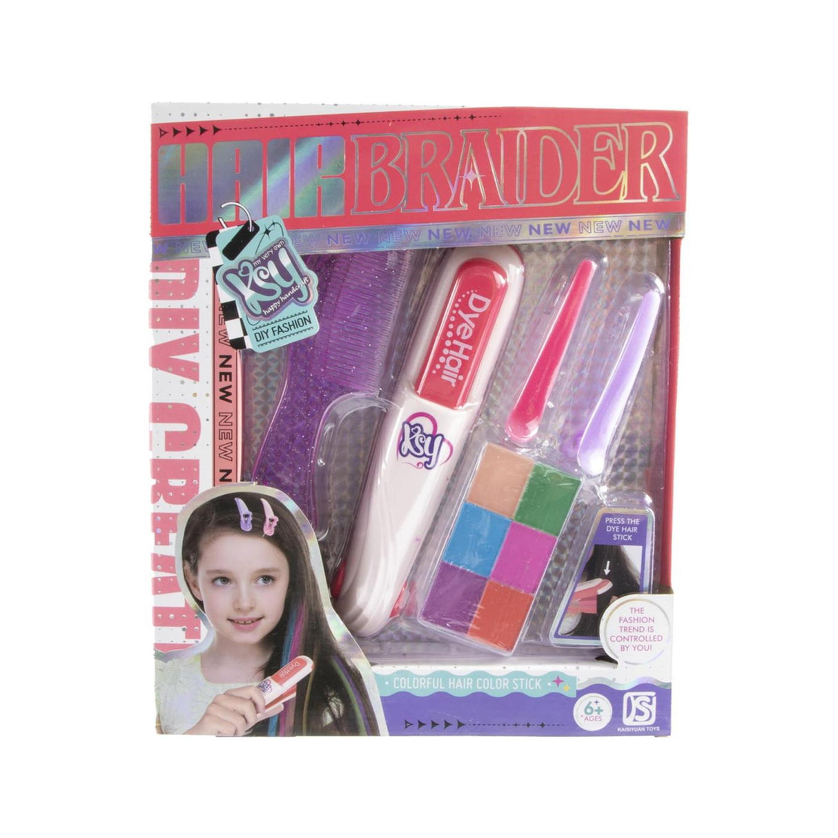 Haar kleurstick 10-delig diverse kleuren