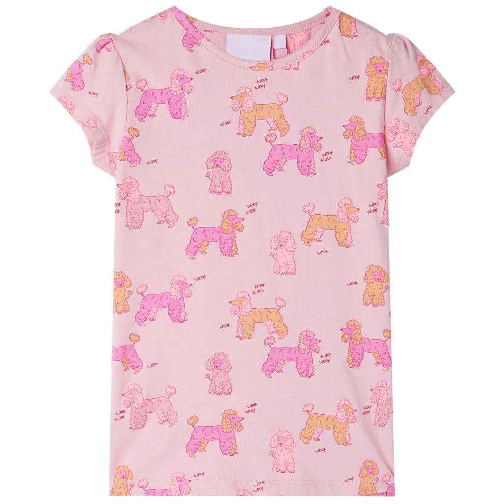 Vidaxl børnepyjamas med korte ærmer 104 lys pink