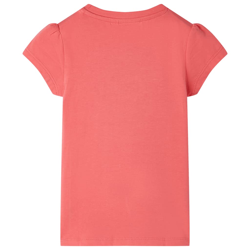 Vidaxl børneshirt 104 koralfarvet