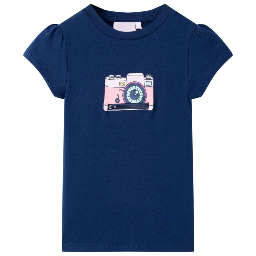 Vidaxl børneshirt 128 marineblå