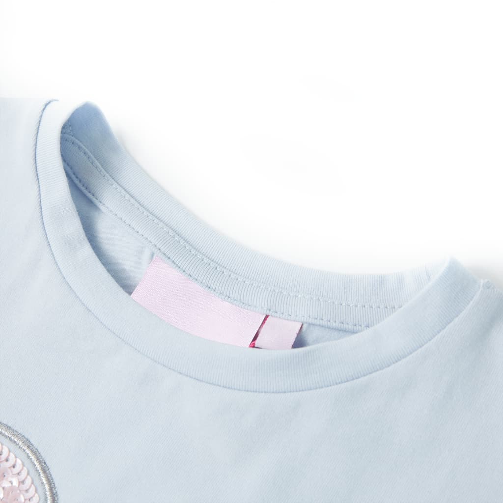Vidaxl børneshirt 116 lyseblå