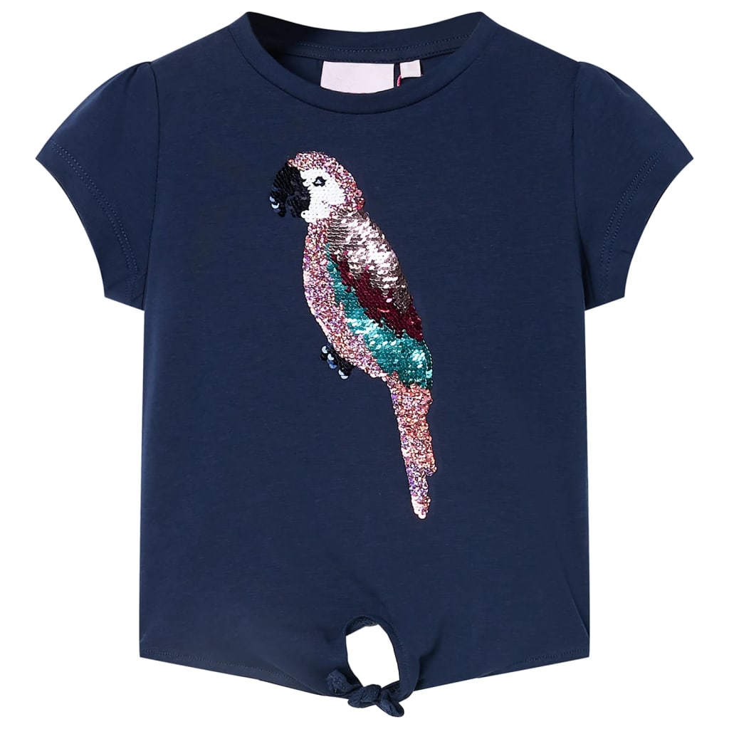 Vidaxl børneshirt 140 marineblå