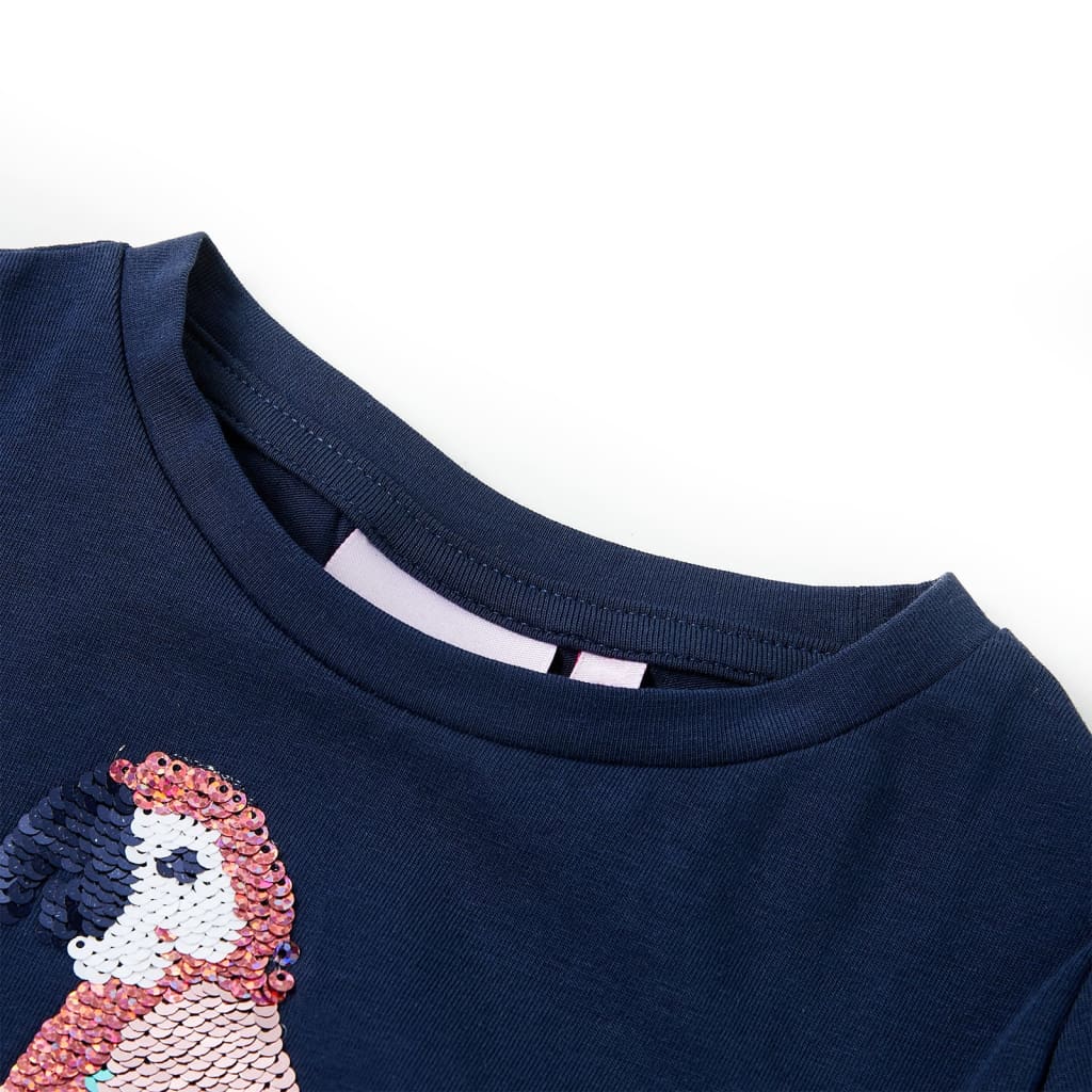 Vidaxl børneshirt 140 marineblå