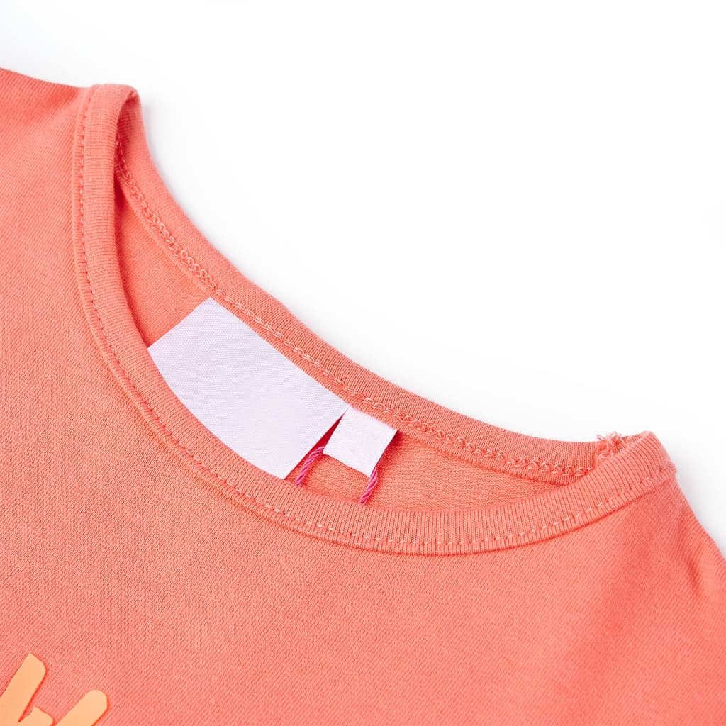 Vidaxl børneshirt 104 koralfarvet