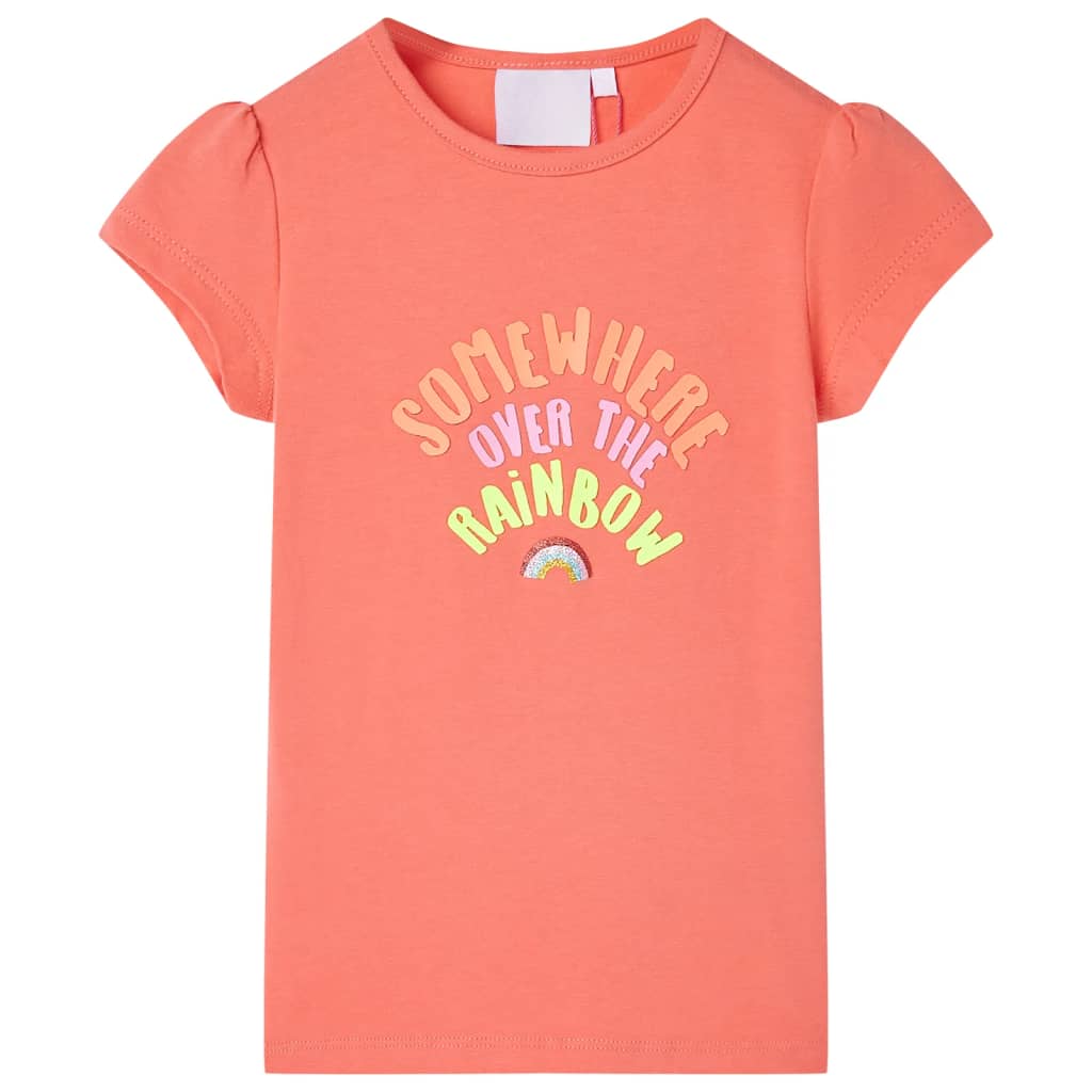 Vidaxl børneshirt 140 koral