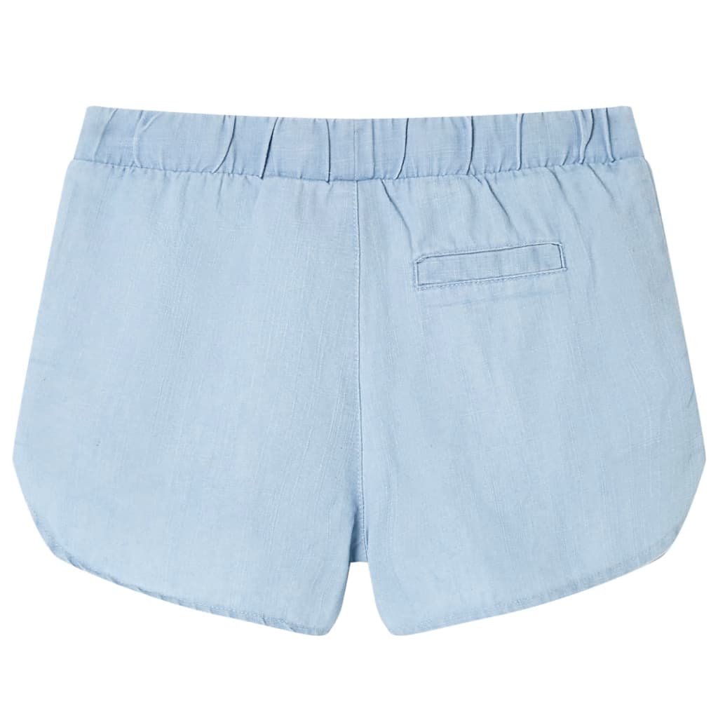 VidaXL børneshorts 140 blød denimblå