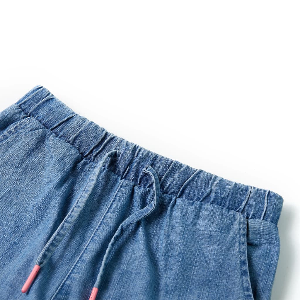 VidaXL børneshorts 128 denimblå