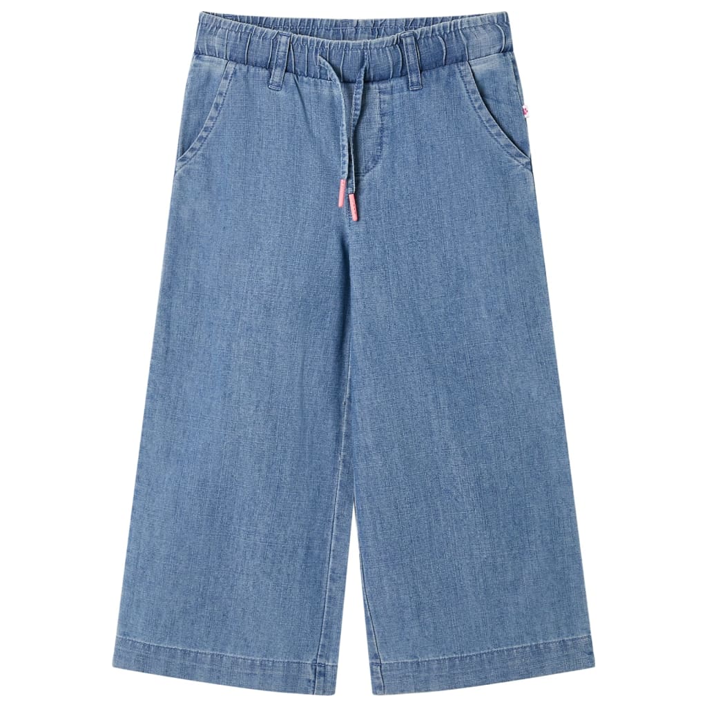 Vidaxl Børnebukser 140 denimblå
