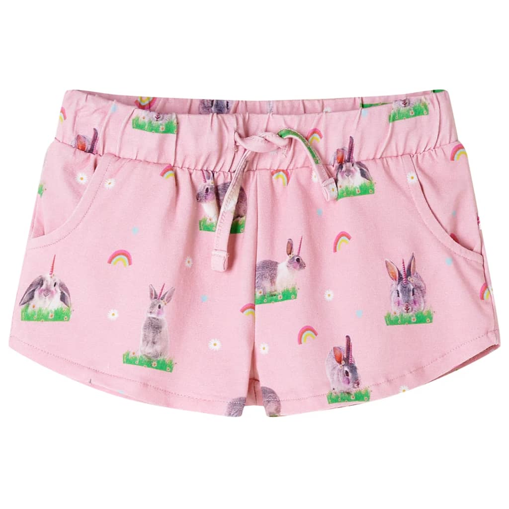 Vidaxl Børns shorts med Drawstring 140 lyserosa