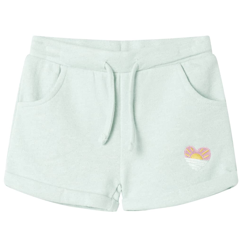 Vidaxl kindershorts met trekkoord 116 gemengd lichtmintkleurig