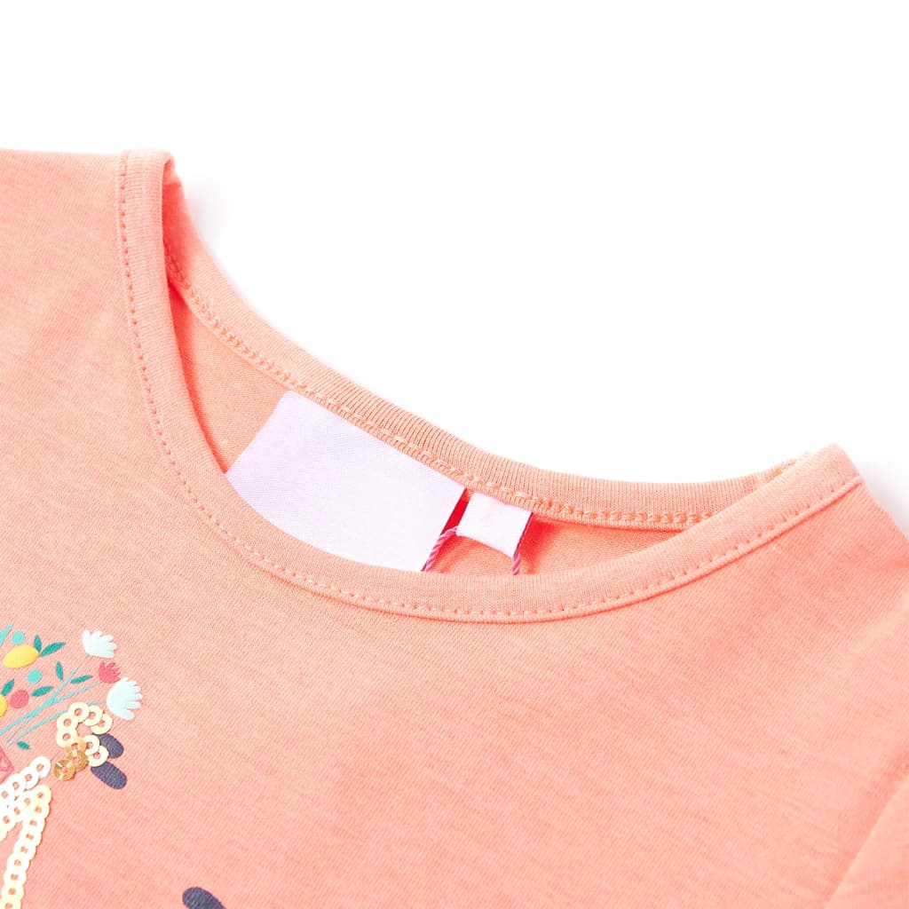 Vidaxl kindershirt 104 neonkoraalkleurig
