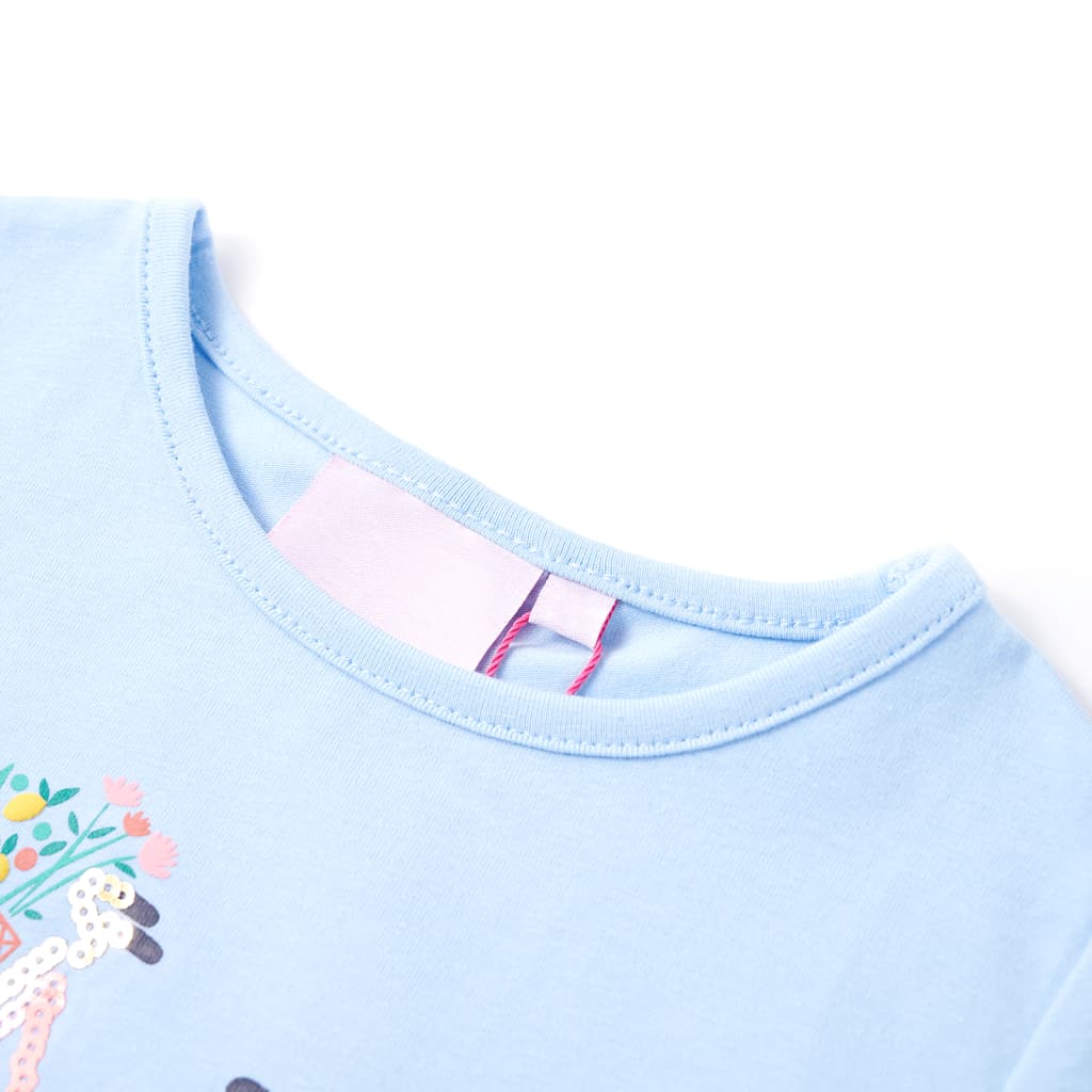 Vidaxl kindershirt 116 lichtblauw