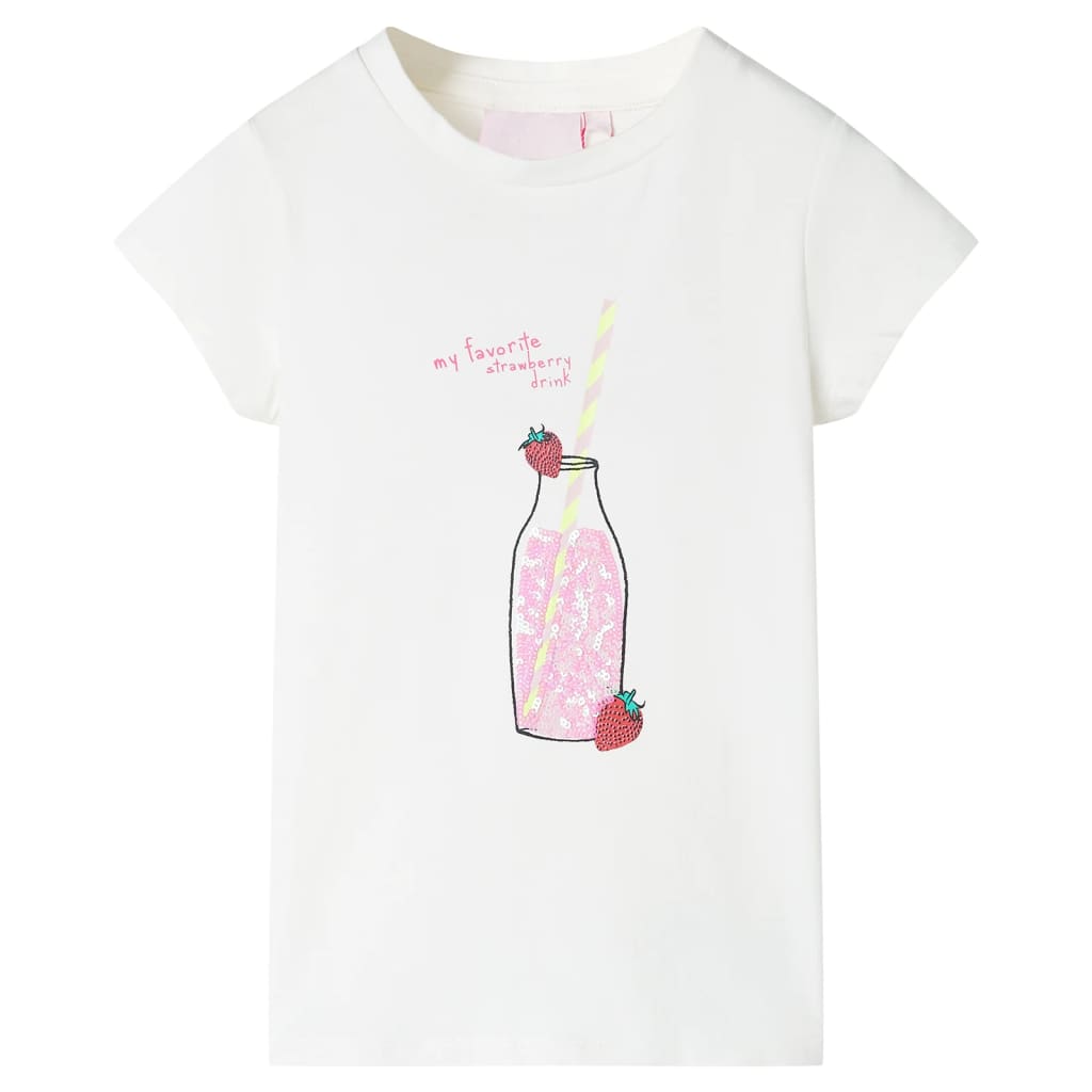 Vidaxl børneshirt 104 ECRU