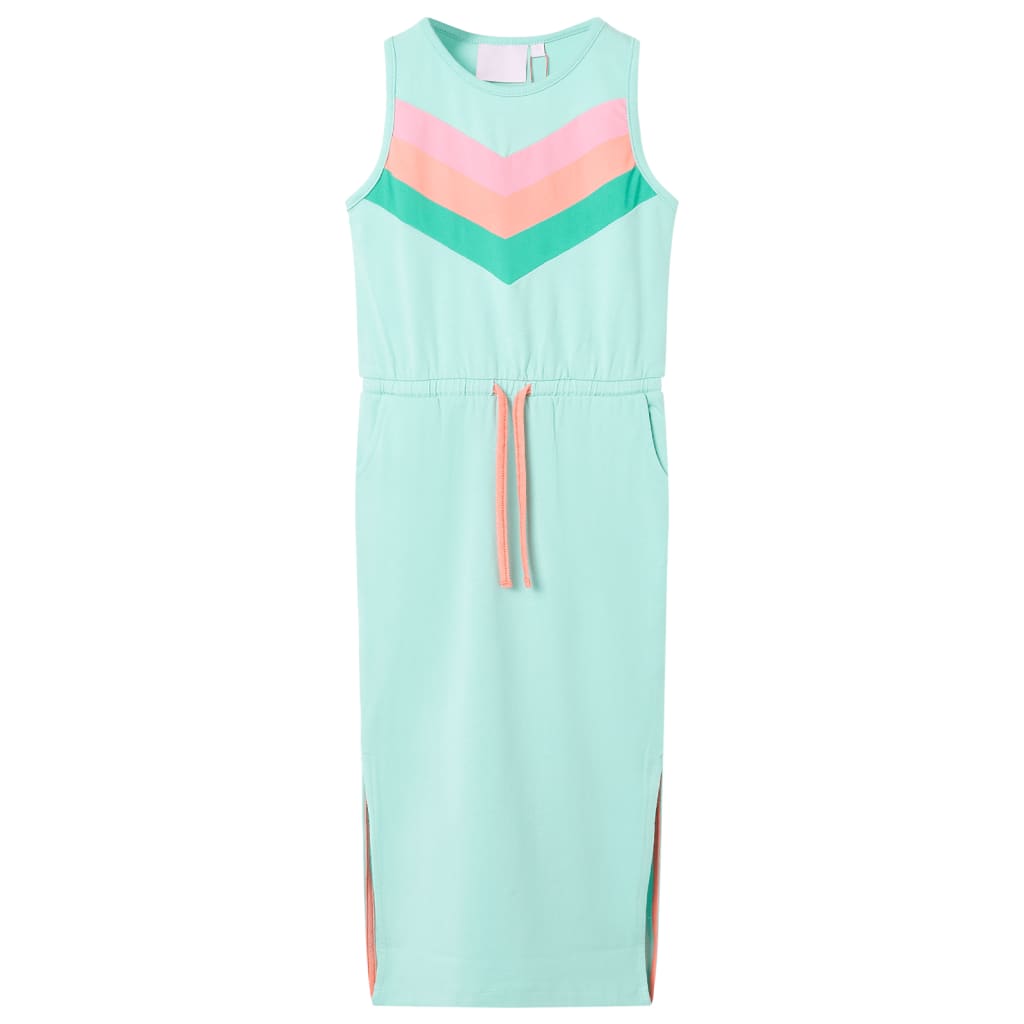 Vidaxl Børnekjole med Drawstring 104 Light Mint
