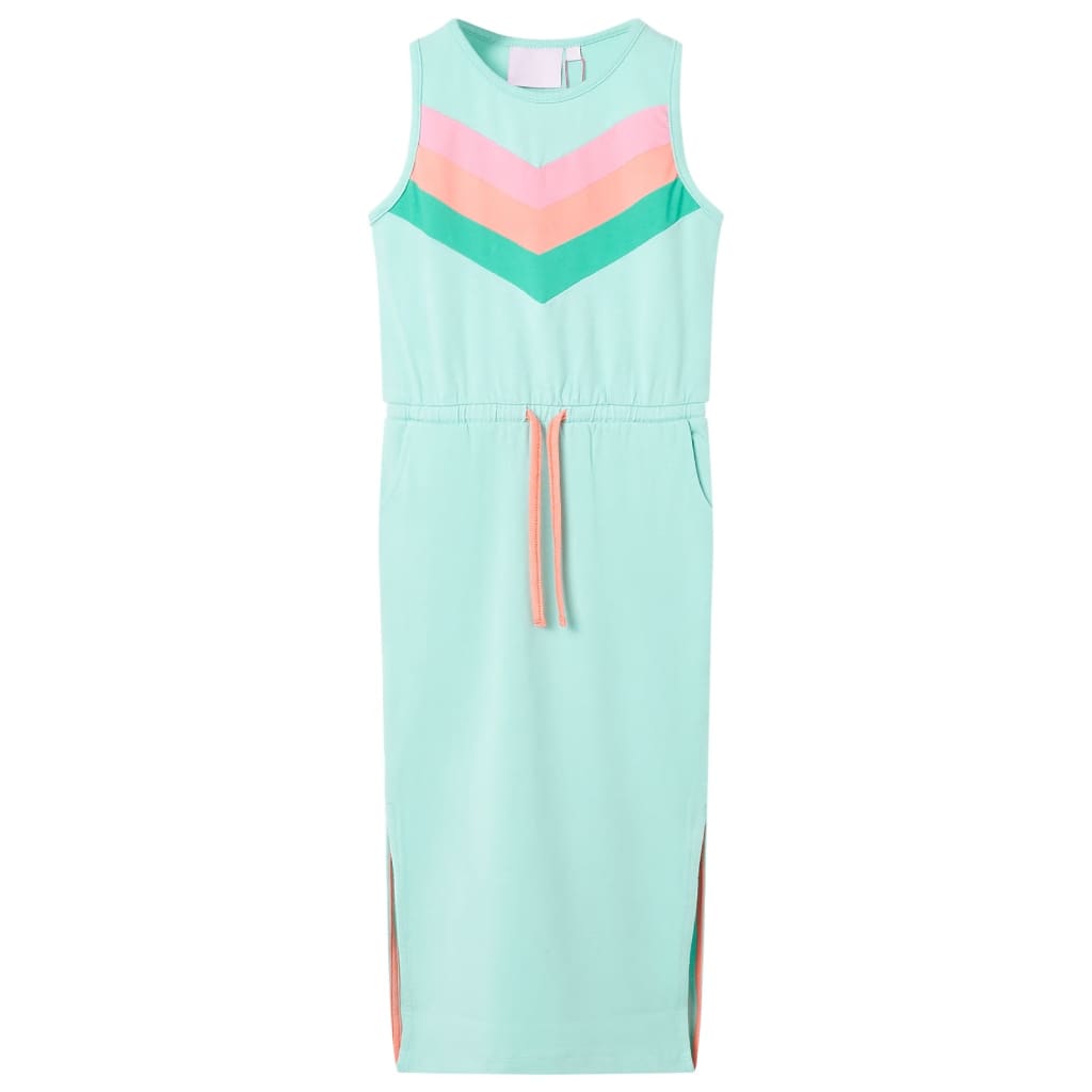 Vidaxl Børnekjole med Drawstring 140 Light Mint