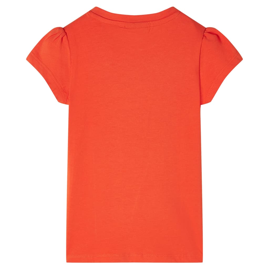 Vidaxl børneshirt 116 mørk orange