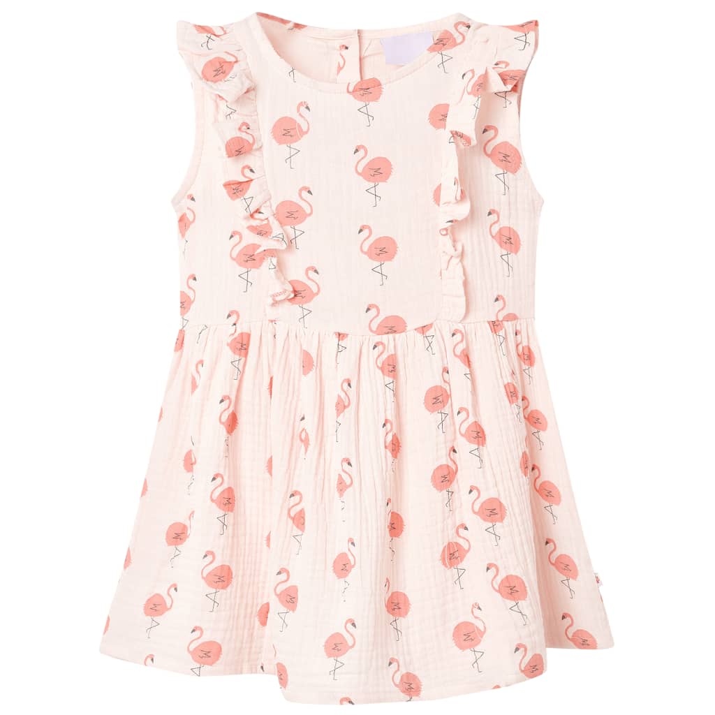 Vidaxl Børnekjole med Ruffles 104 Soft Pink