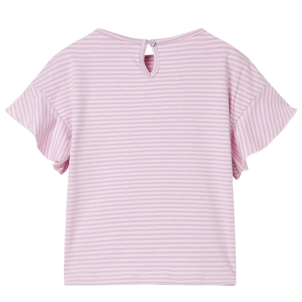 Vidaxl børnestrøje med ærmer med ruffles 128 Lilac