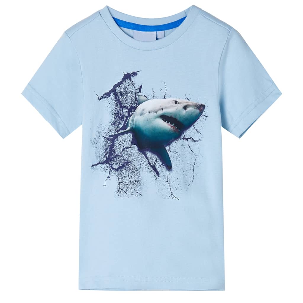 Vidaxl børneshirt 104 lyseblå