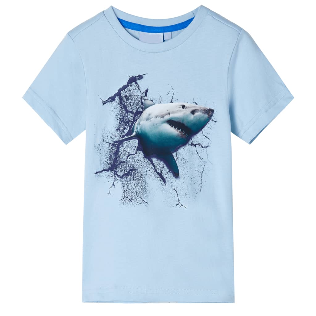 Vidaxl børneshirt 128 lyseblå