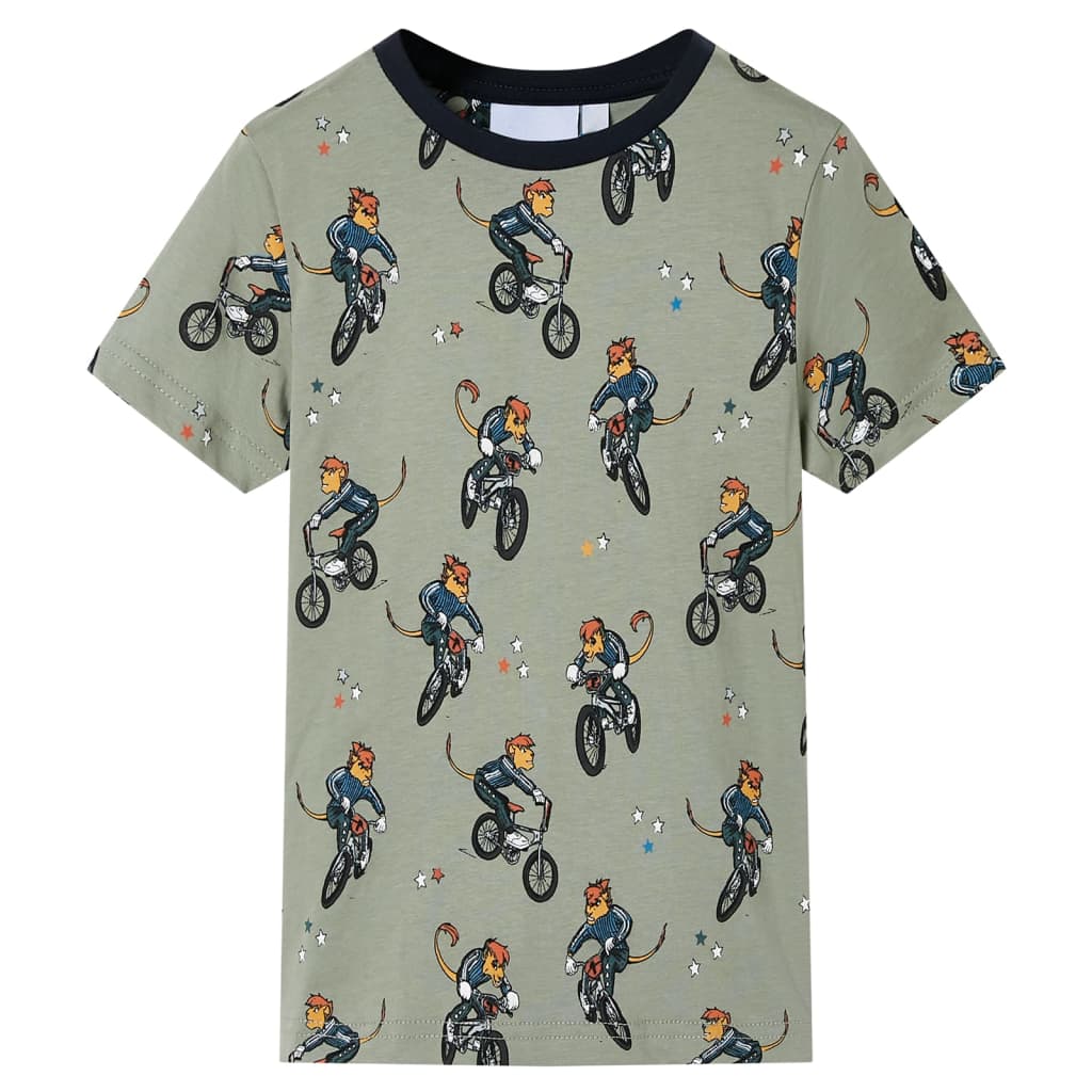 Vidaxl Børnepyjamas med korte ærmer 140 Light Khaki