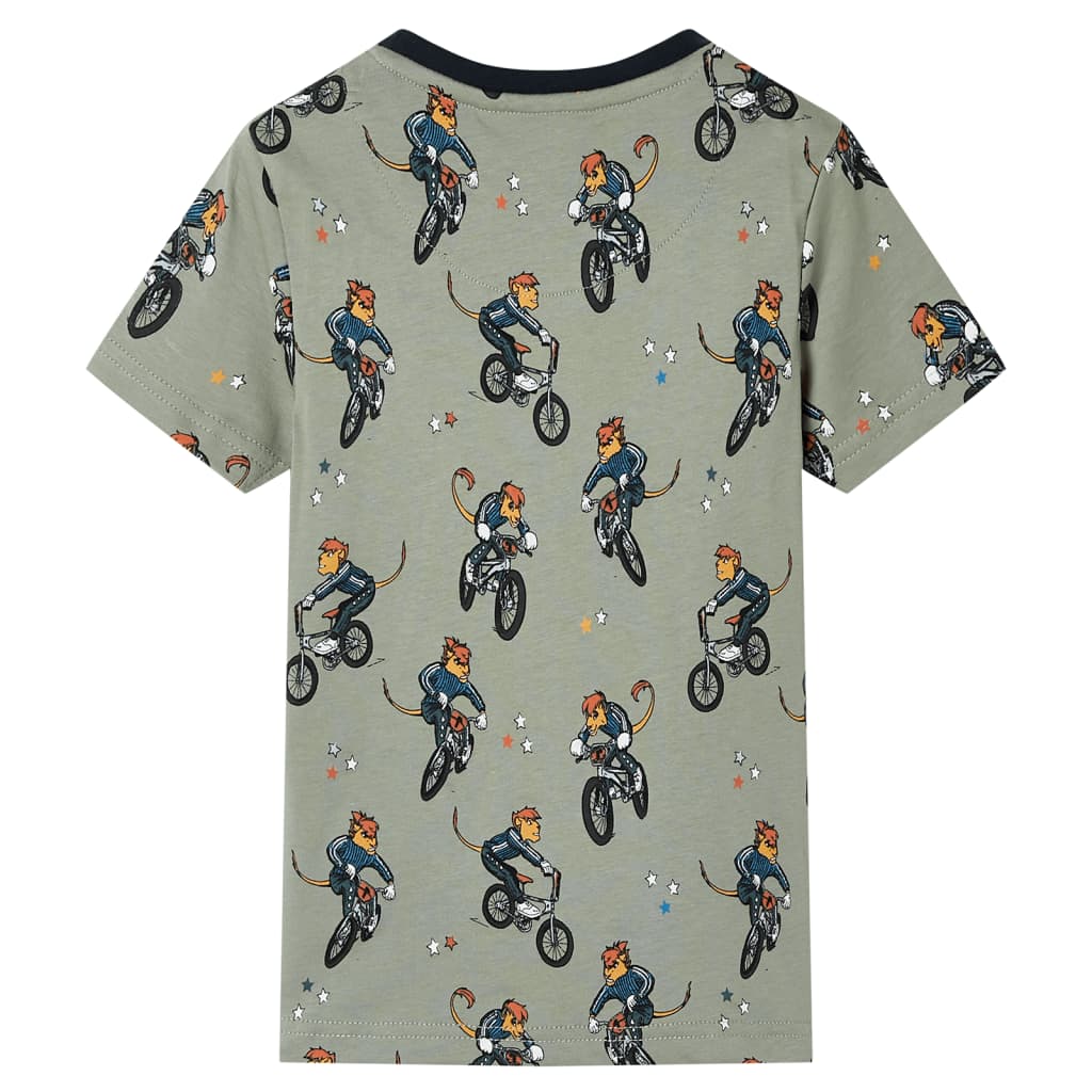 Vidaxl Børnepyjamas med korte ærmer 140 Light Khaki