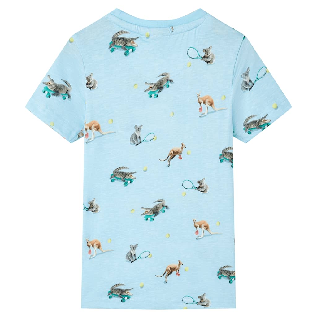 Vidaxl børneshirt 92 blandet lyseblå