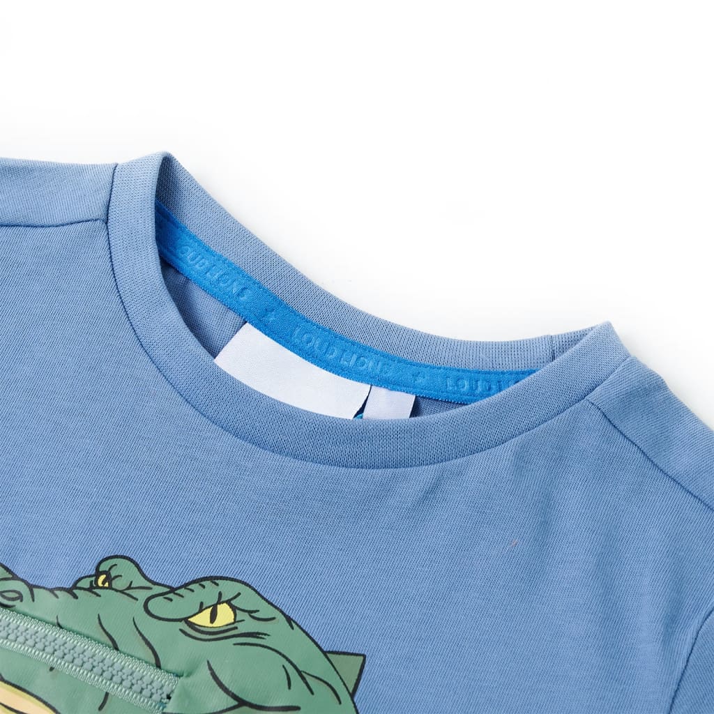 Vidaxl børneshirt 140 medium blå