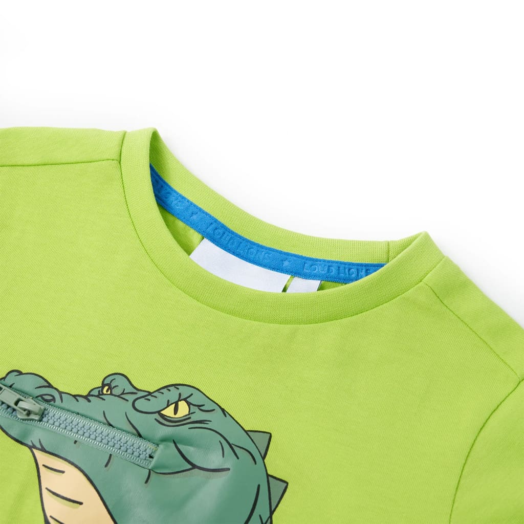 Vidaxl børneshirt 92 kalkgrøn