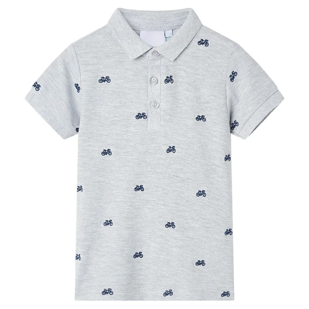 Vidaxl børne poloshirt 140 blandet grå
