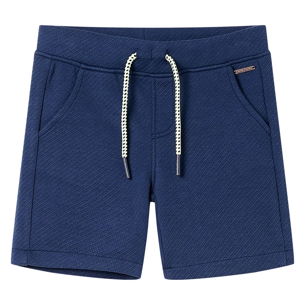 VidaXL børneshorts med snøre 128 mørkeblå