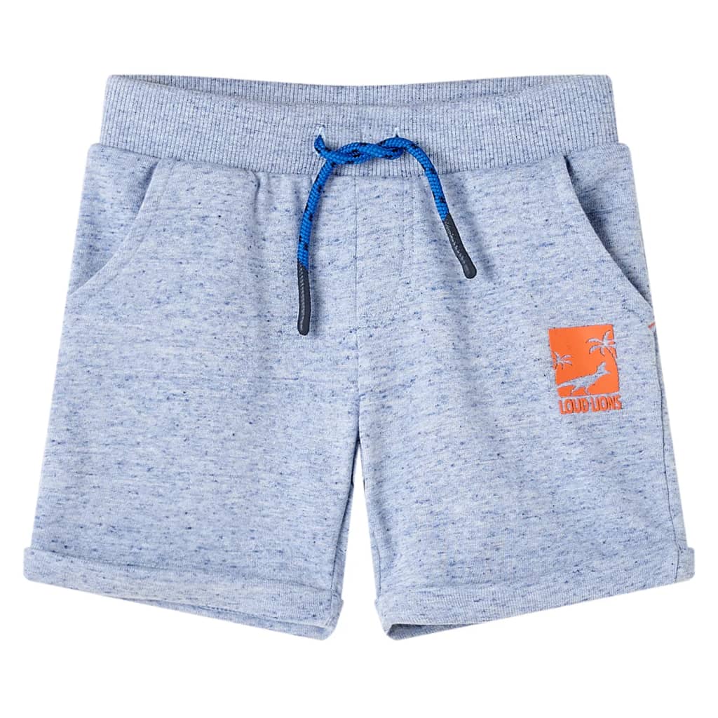 VidaXL børneshorts med snøre 128 blandet blå