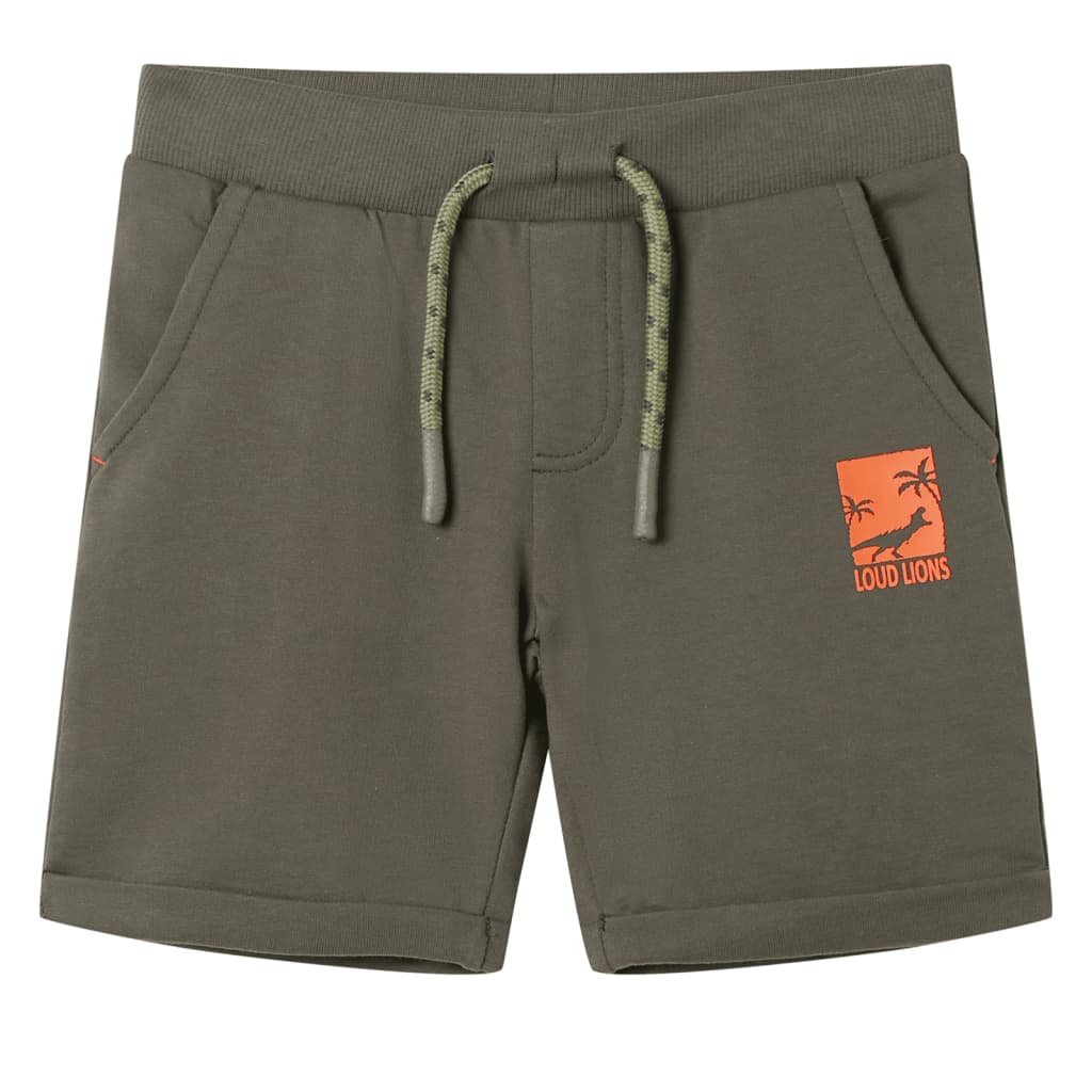 VidaXL børneshorts med snøre 140 mørk khaki
