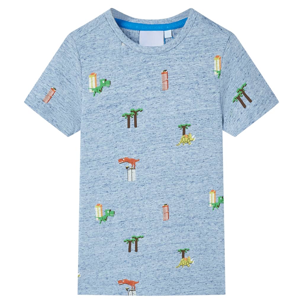 Vidaxl børneshirt 140 blandet blå