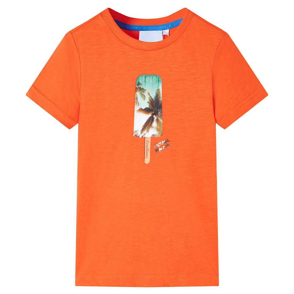 VidaXL børneskjorte 128 mørk orange
