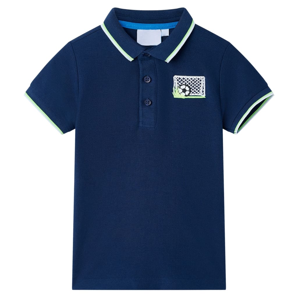 VidaXL børne poloshirt 116 marineblå