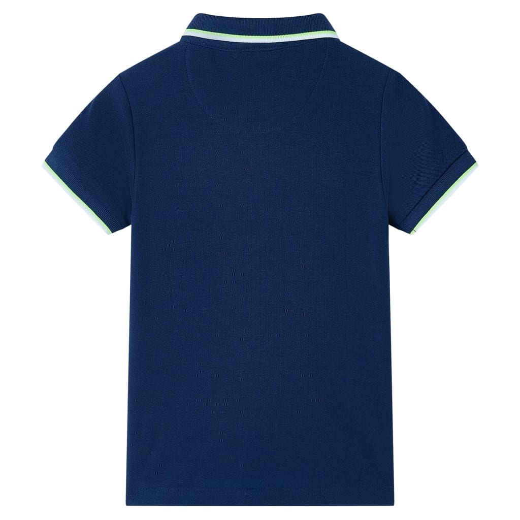 VidaXL børne polo shirt 128 marineblå