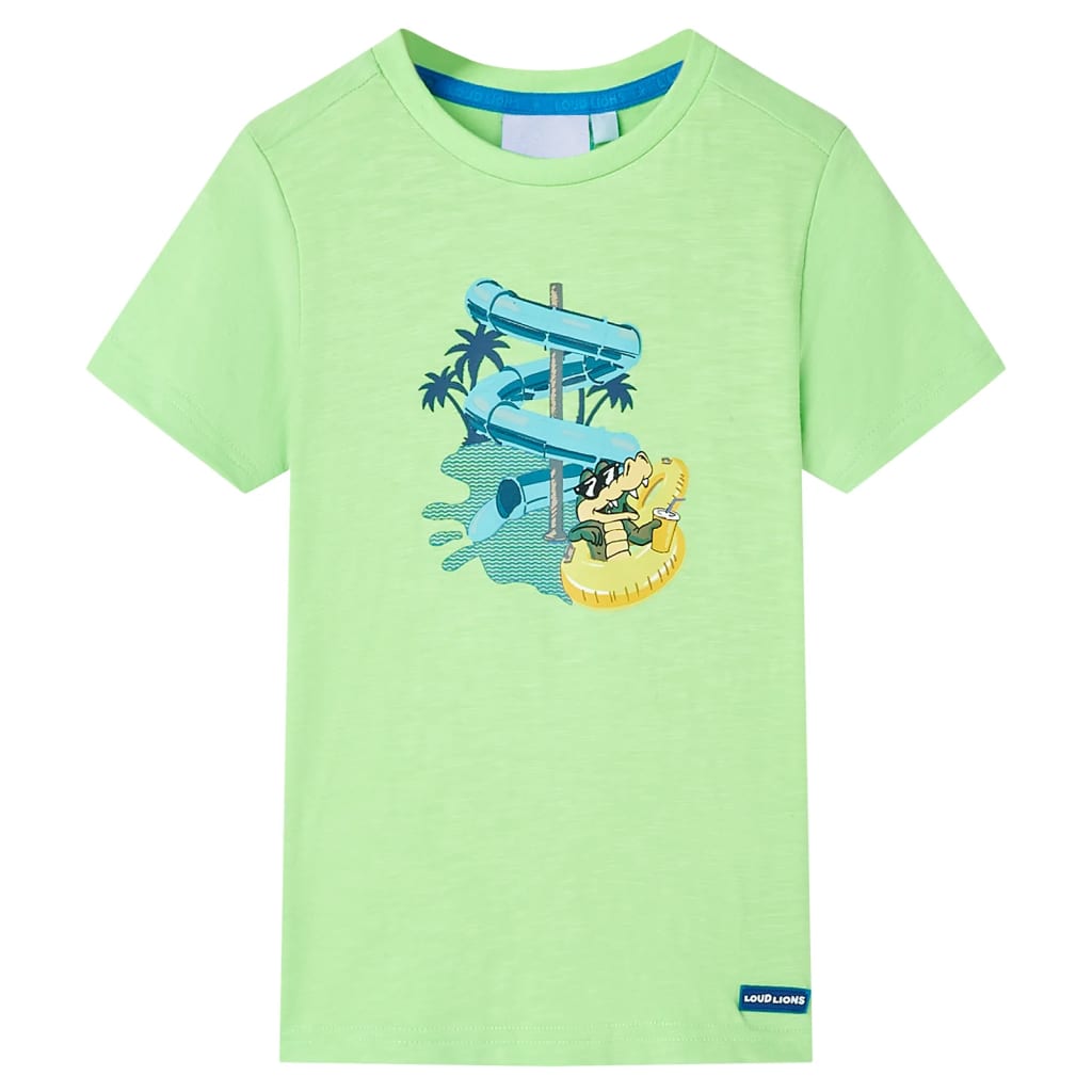 VidaXL børneskjorte 128 neongrøn