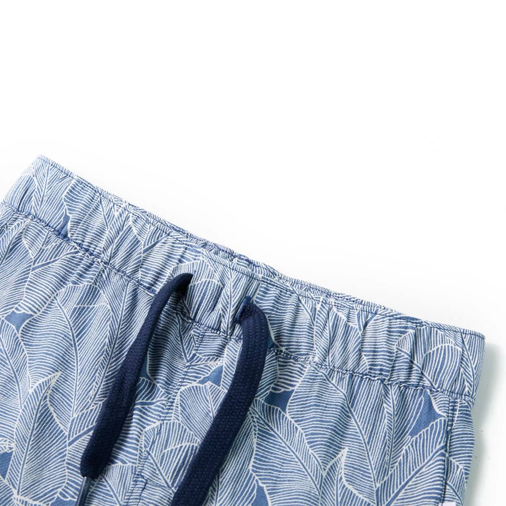 VidaXL børneshorts med snøre 116 mørkeblå