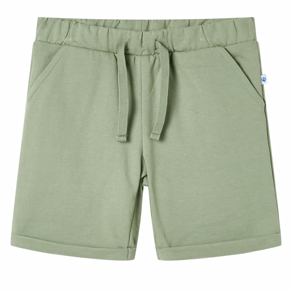 VidaXL Børneshorts med snøre 128 lys khaki
