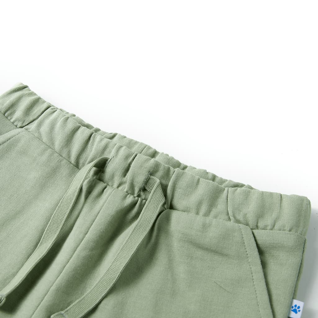VidaXL Børneshorts med snøre 128 lys khaki