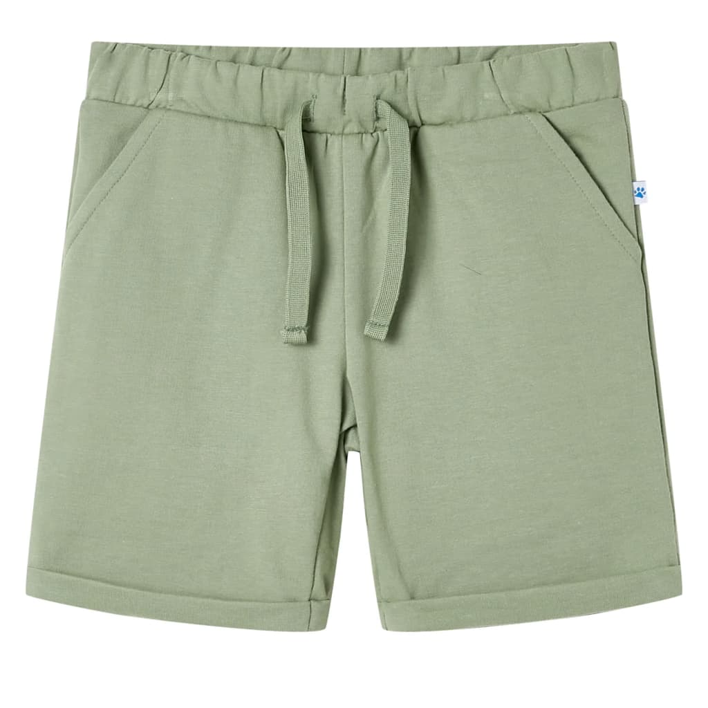 VidaXL Børneshorts med snøre 140 lys khaki