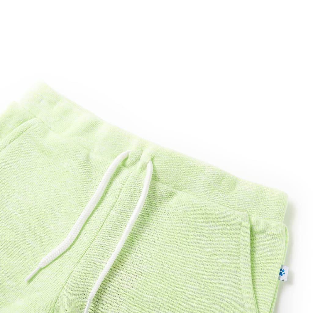 VidaXL Børneshorts med snøre 128 neongul