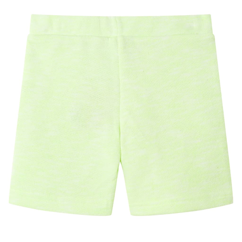 Vidaxl børneshorts med snøre 140 neongul