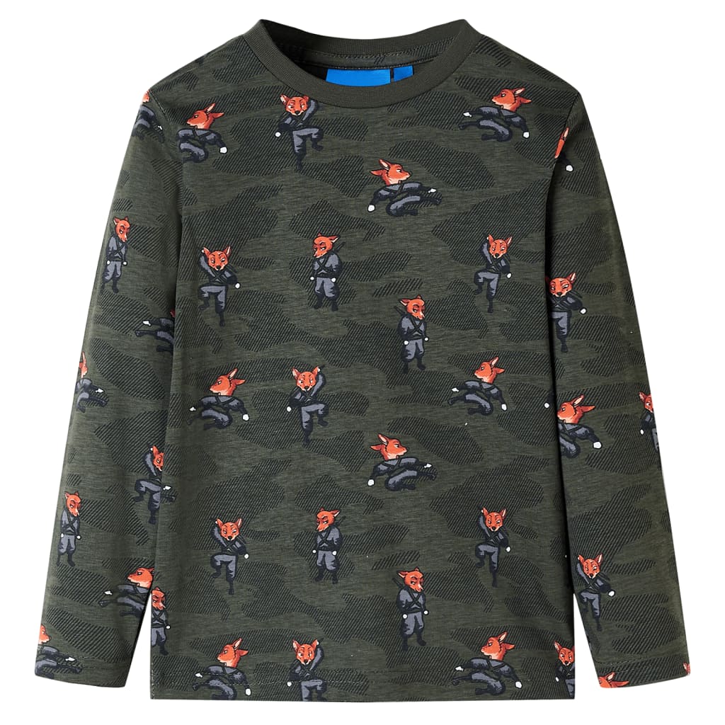 Vidaxl børnepyjamas med lange ærmer 116 khaki
