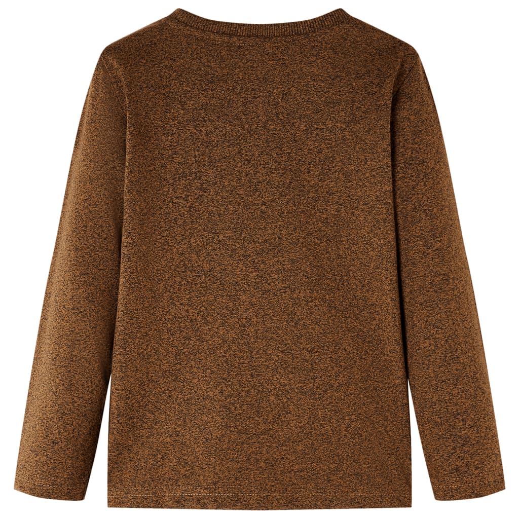 Vidaxl børneskjorte med lange ærmer 116 blandet cognac farve