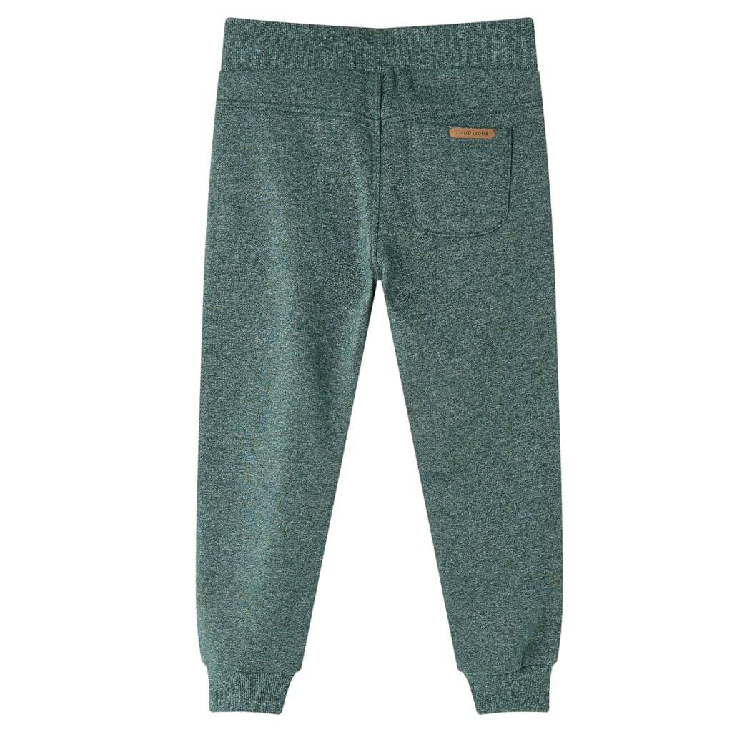 VidaXL Børne joggingbukser 140 mørkegrøn
