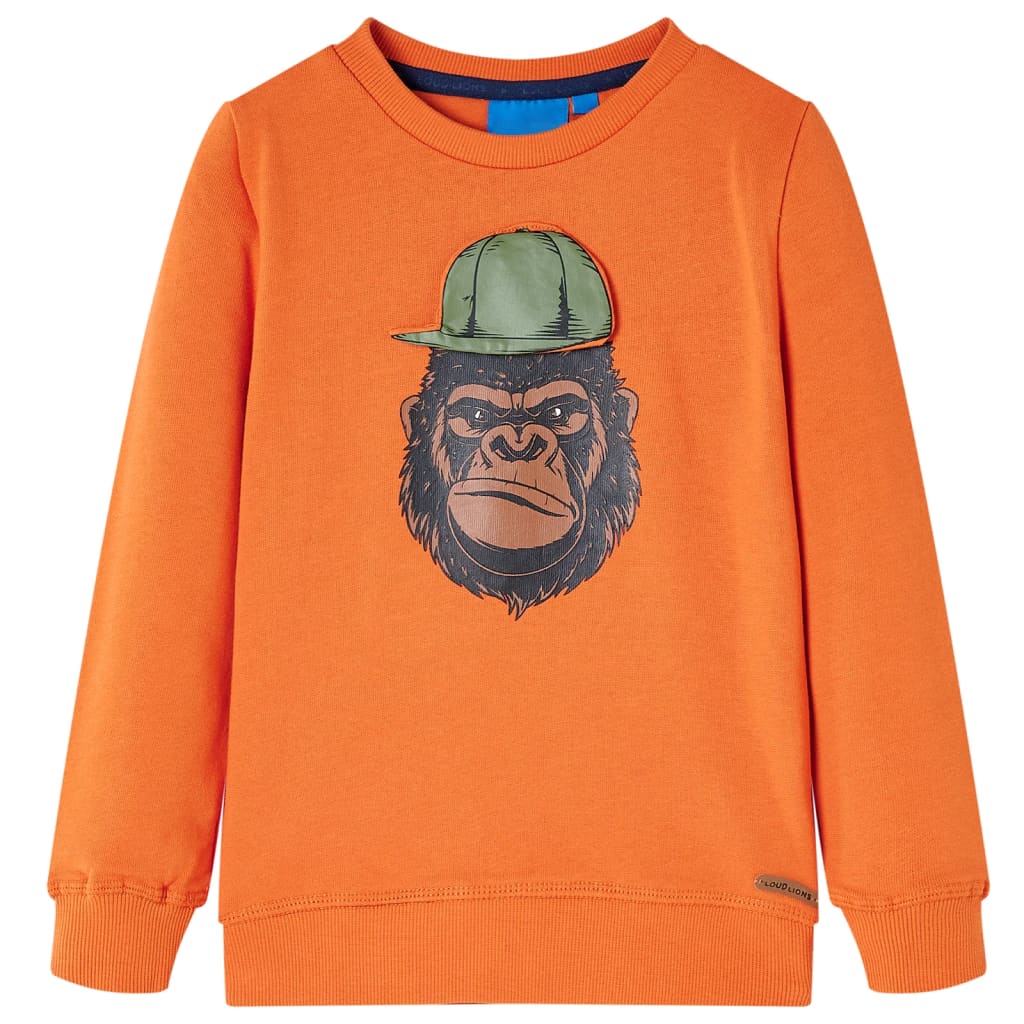 VidaXL børnetrøje 128 mørk orange
