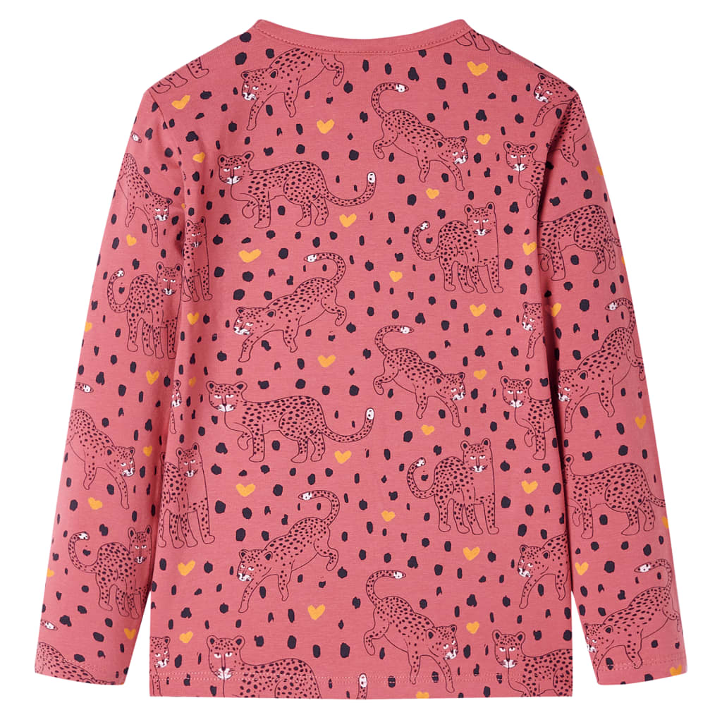 VidaXL Børnepyjamas med lange ærmer 140 old pink