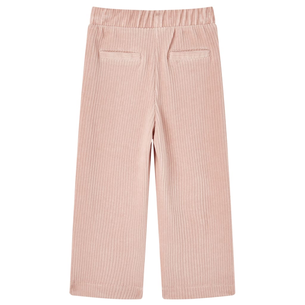 VidaXL Børnebukser 104 fløjl Lys pink